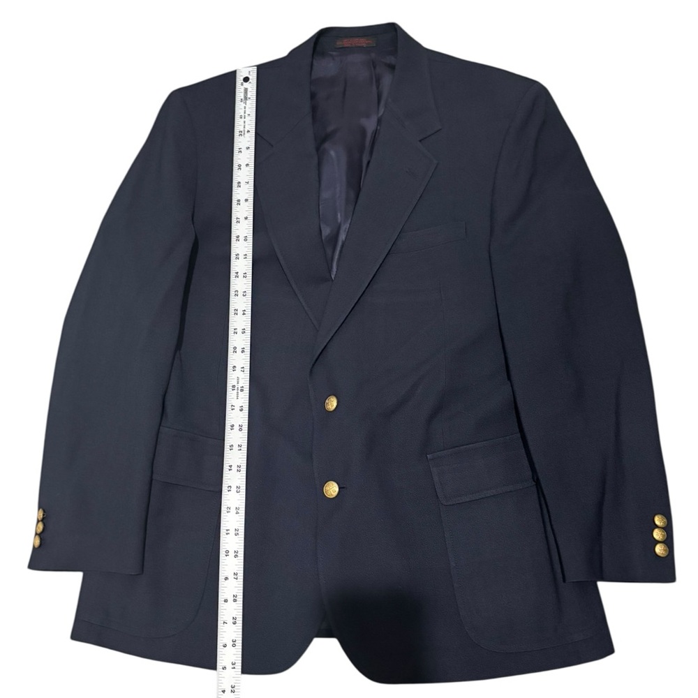 John Weitz Signature Collection Navy Blazer w/ Gold Buttons-size 44R - Picture 6 of 10